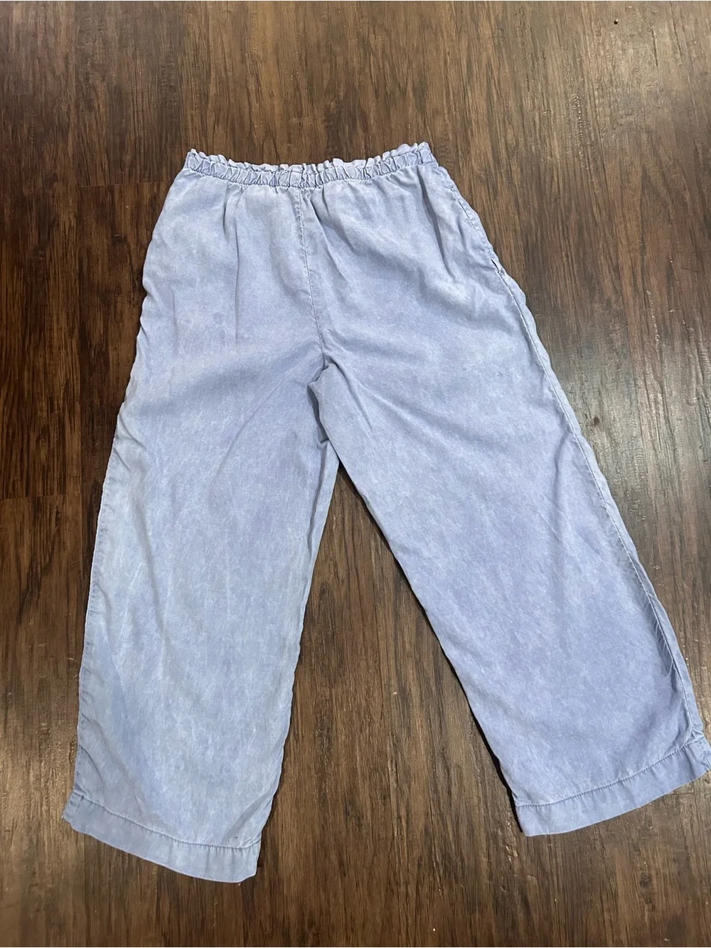 Bella Dahl Girls Light Blue Wide-Leg Pull-On Pants. Sz: 12